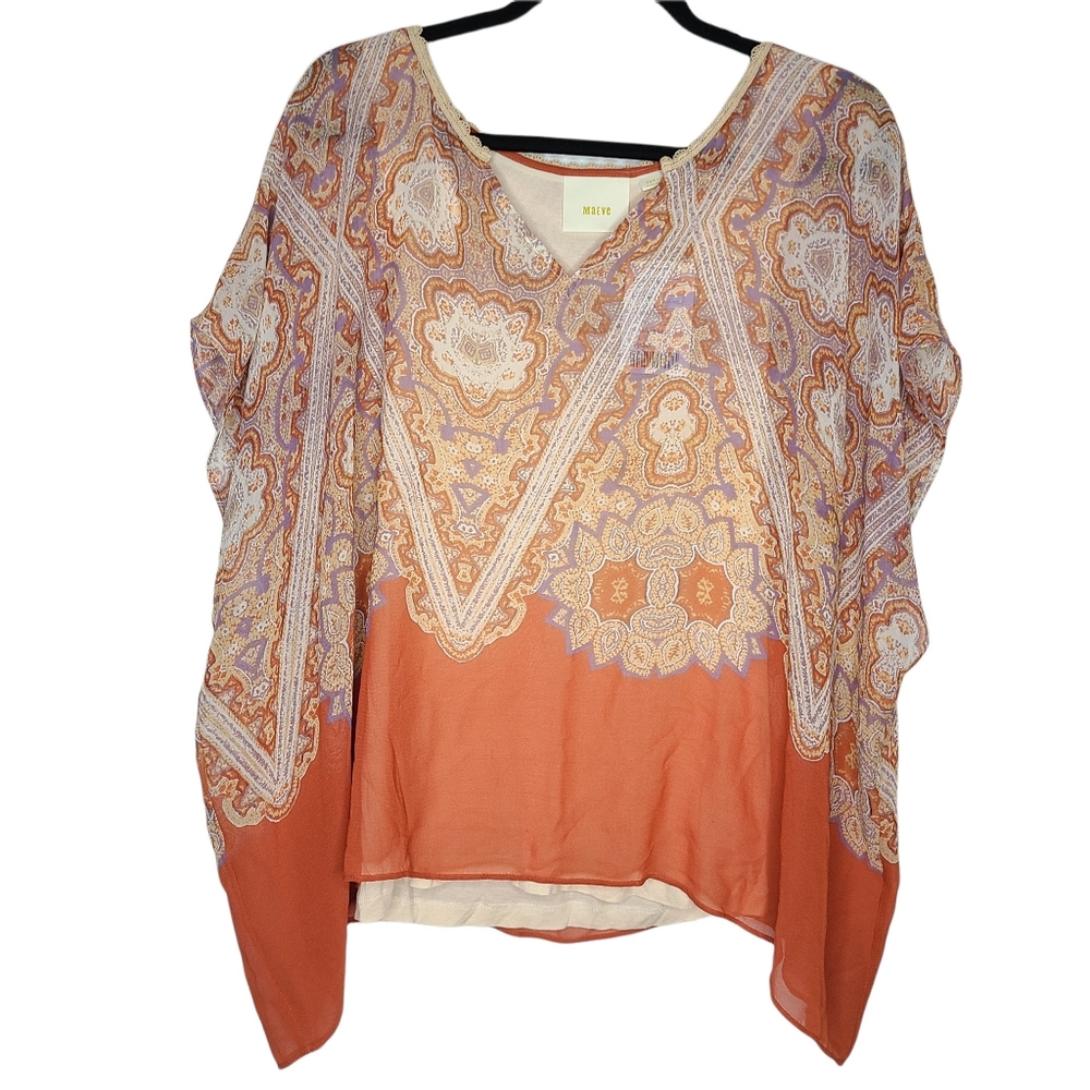 Anthropologie Maeve Nalina Blouse OB387658 Extra Small Oversized NWT